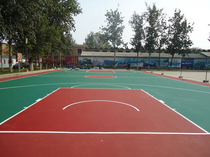 Acrylic basketball court