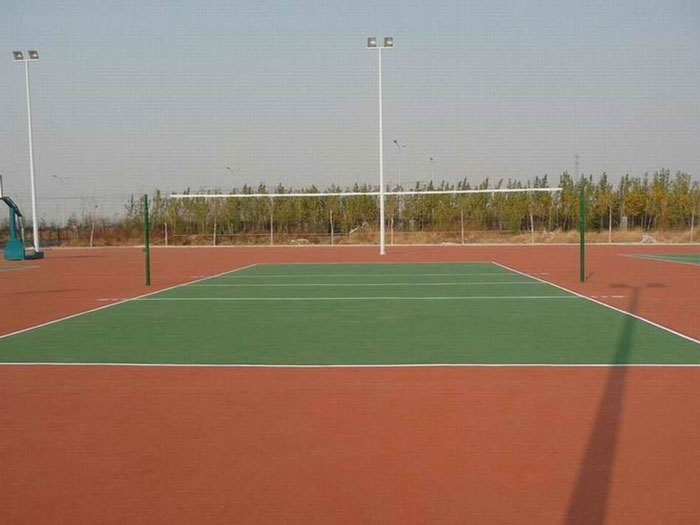 Acrylic volleyball court