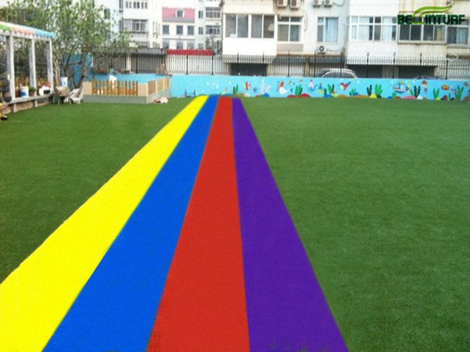 Kindergarten rainbow lawn