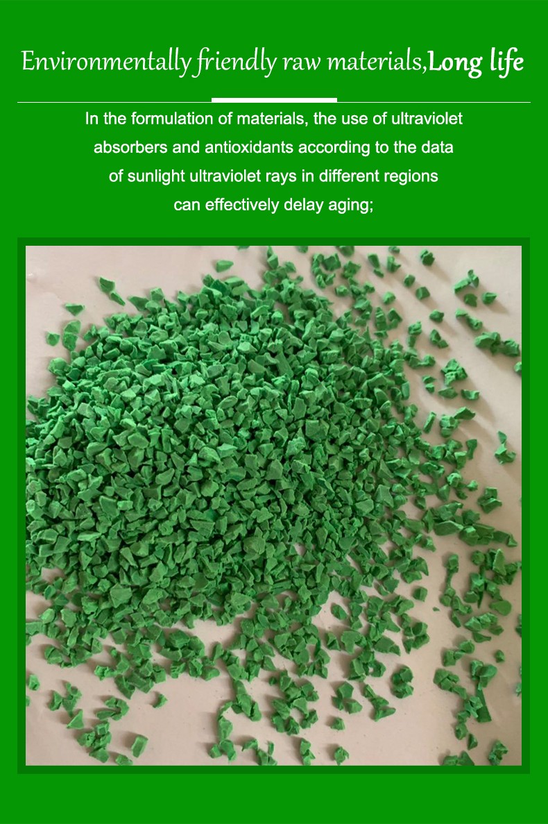 Colored plastic granular material