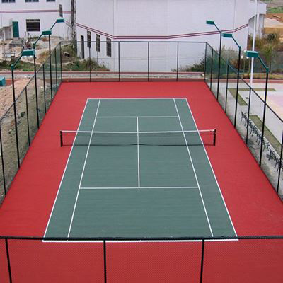 Badminton court fence