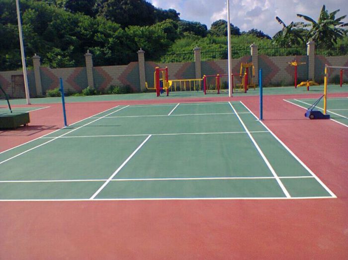 Acrylic badminton court