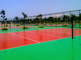 Silicon PU volleyball court