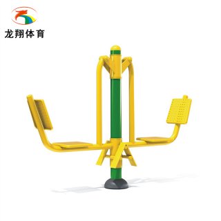 Outdoor fitness path equipment double sitting training device